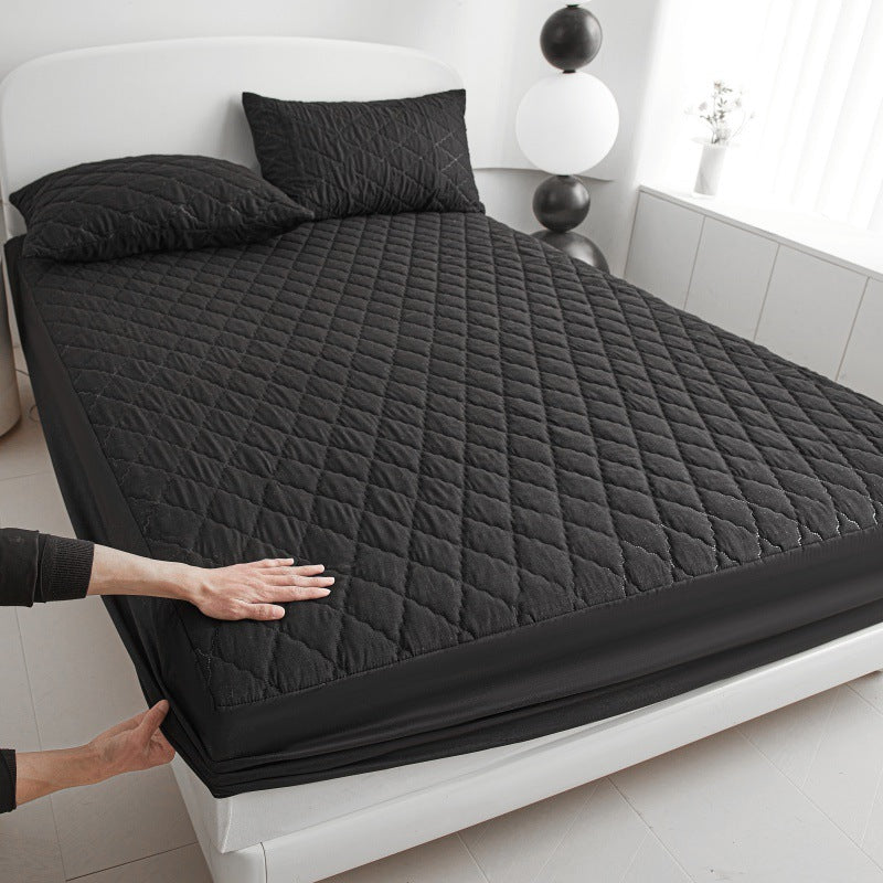 Diamond Lattice Quilted Waterproof Mattress Protector Three-piece Set
