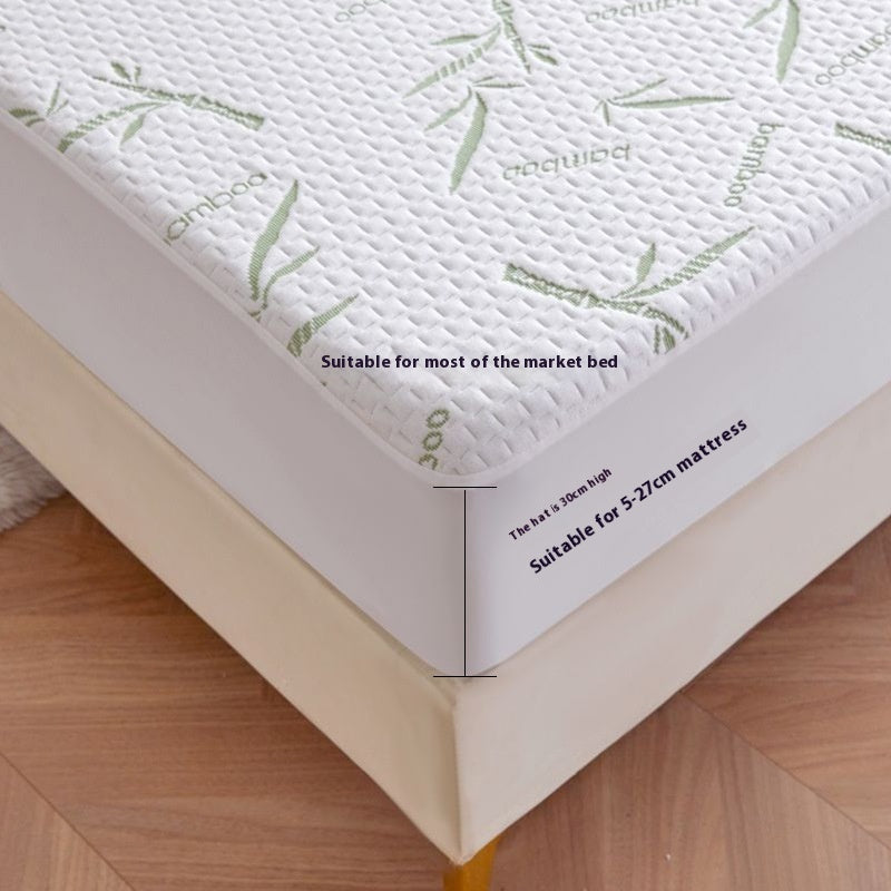 Bamboo Fiber Waterproof Mattress Protector – Breathable Jacquard Air Layer Cover