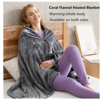 Electric Heated Plush Blanket – USB Powered Warm Shawl for Winter