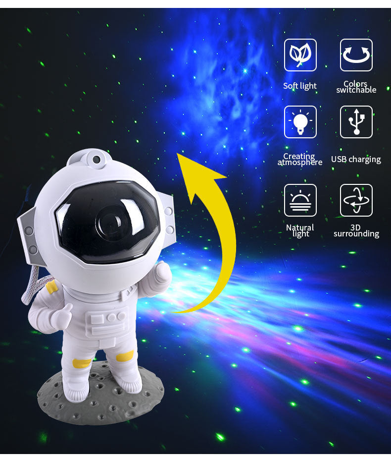 Astronaut Galaxy Star Projector — creates a stunning starry sky effect, perfect for decorating your bedroom or home and making a thoughtful, relaxing gift.