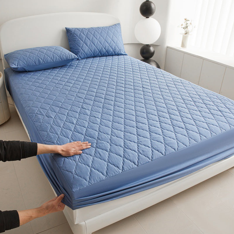 Diamond Lattice Quilted Waterproof Mattress Protector Three-piece Set