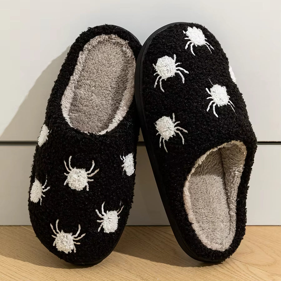 New Halloween Slippers Women's Thick Bottom Winter Home