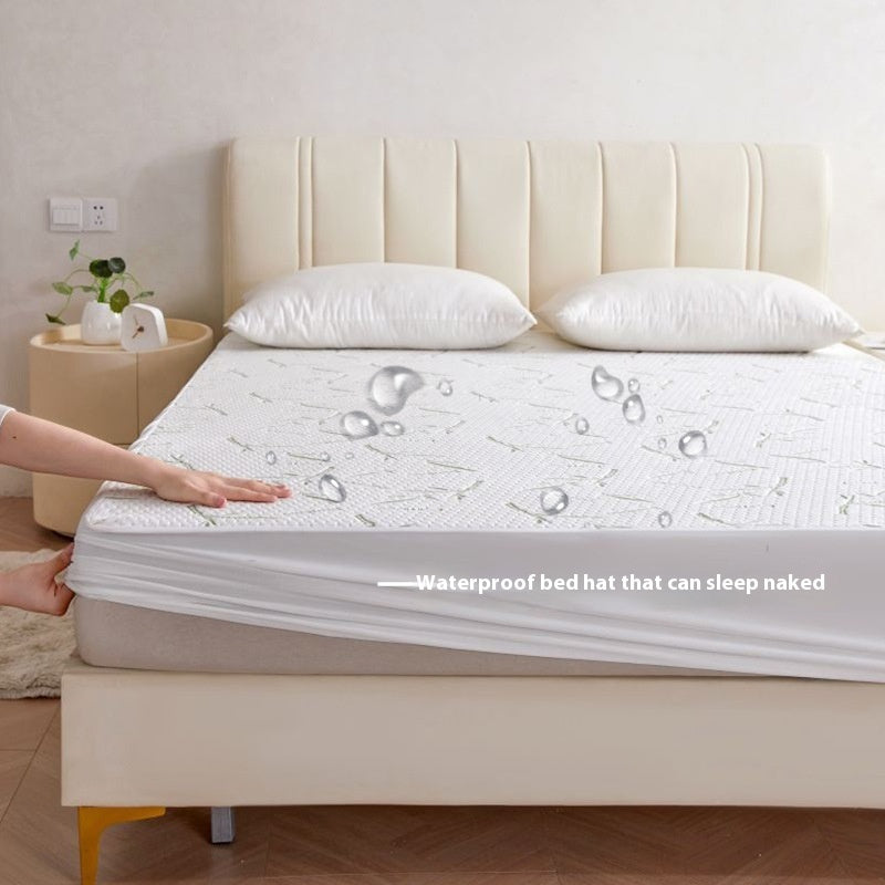Bamboo Fiber Waterproof Mattress Protector – Breathable Jacquard Air Layer Cover