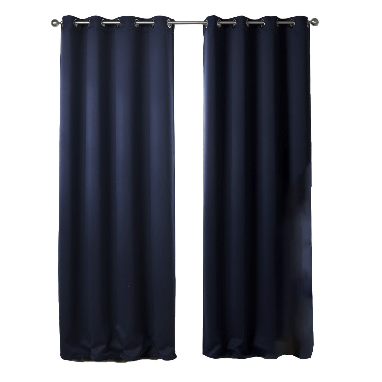 Modern Dark Blue Blackout Curtains – Printed Shading Fabric with Grommet Top