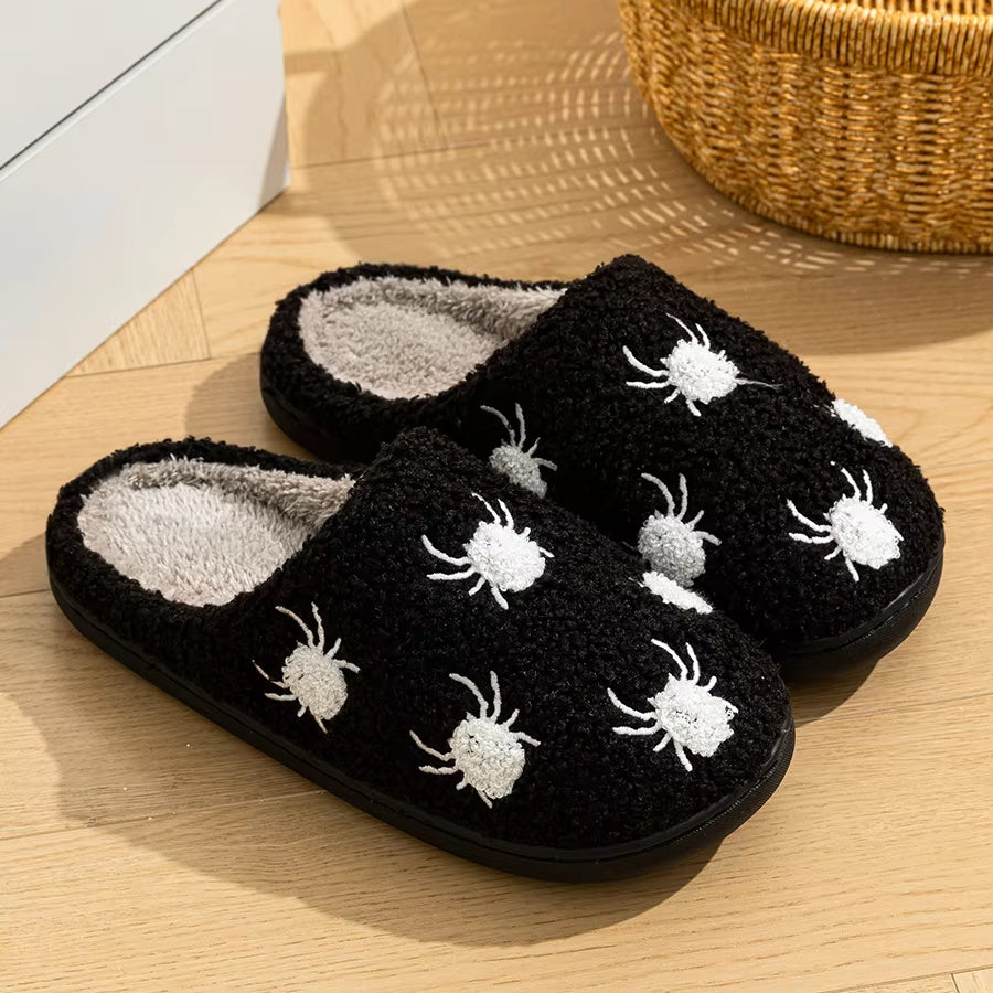 New Halloween Slippers Women's Thick Bottom Winter Home