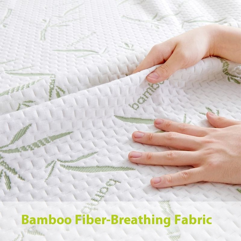 Bamboo Fiber Waterproof Mattress Protector – Breathable Jacquard Air Layer Cover