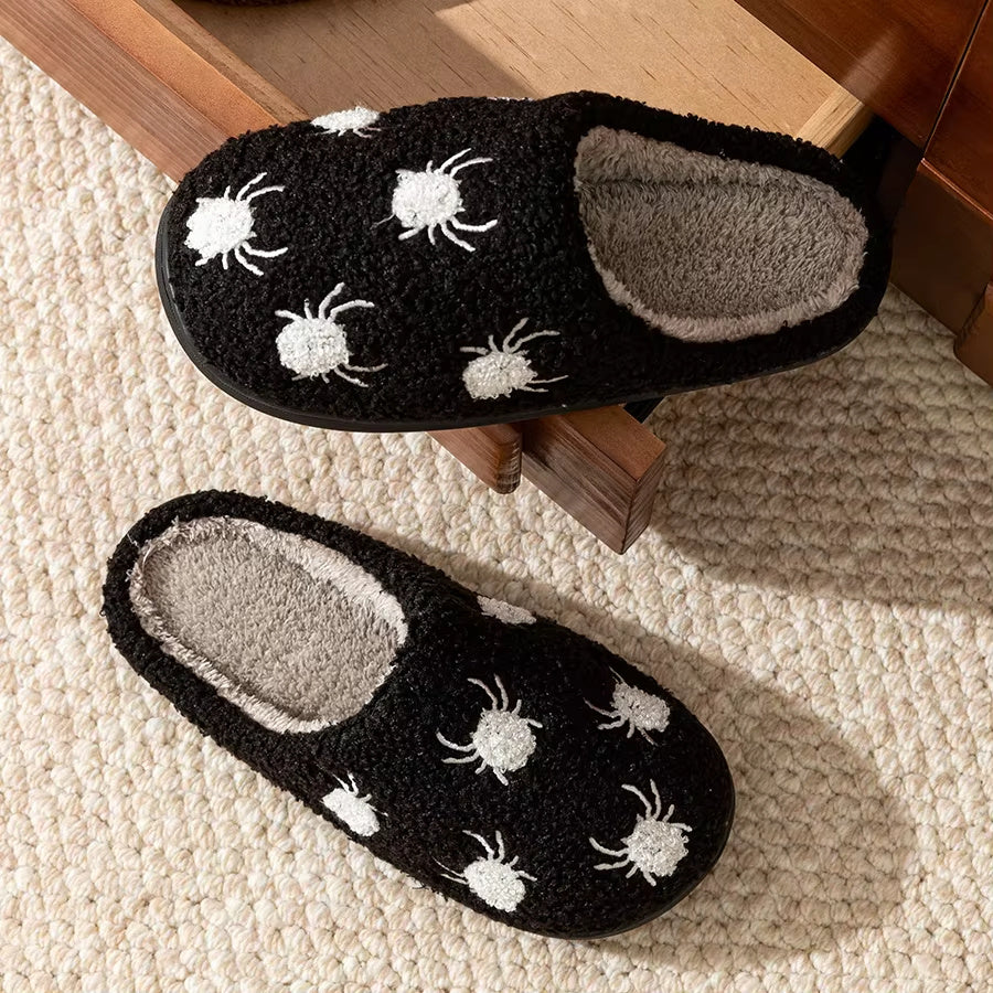 New Halloween Slippers Women's Thick Bottom Winter Home